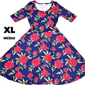 Floral Navy Nicole Dress